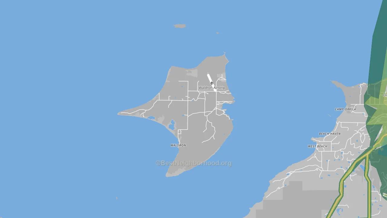 98297, WA Map of Noise Levels in 98297