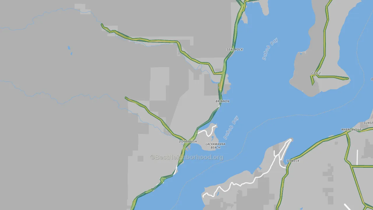 98320, WA Map of Noise Levels in 98320