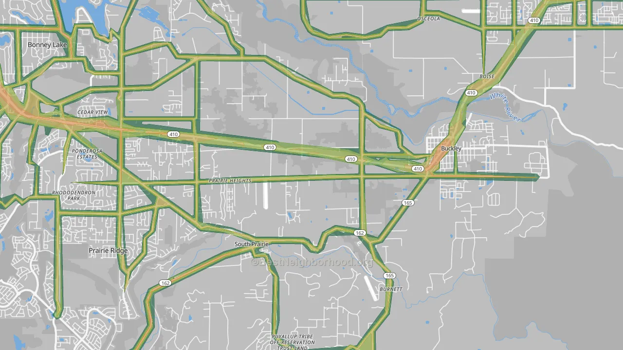 98321, WA Map of Noise Levels in 98321