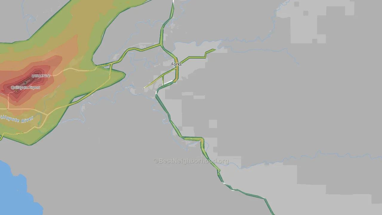 98331, WA Map of Noise Levels in 98331