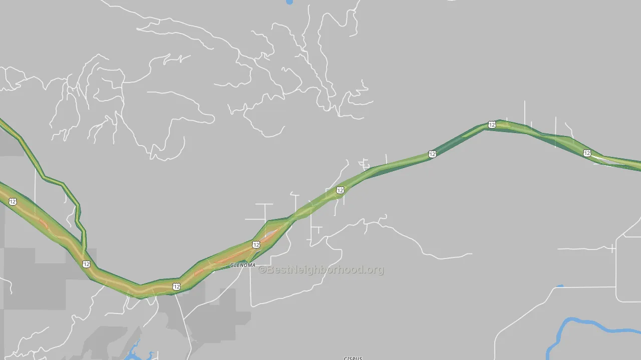 98336, WA Map of Noise Levels in 98336