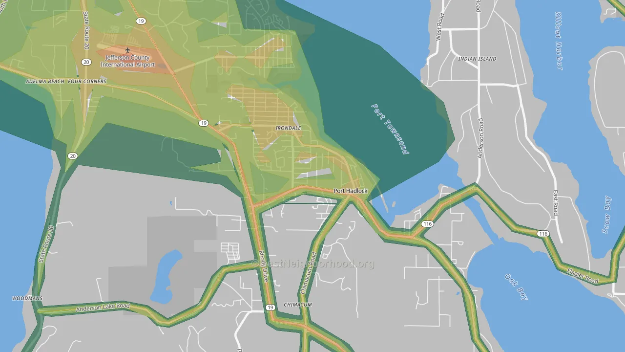 98339, WA Map of Noise Levels in 98339