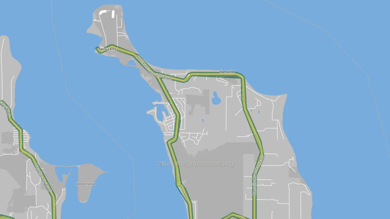 98340, WA Map of Noise Levels in 98340