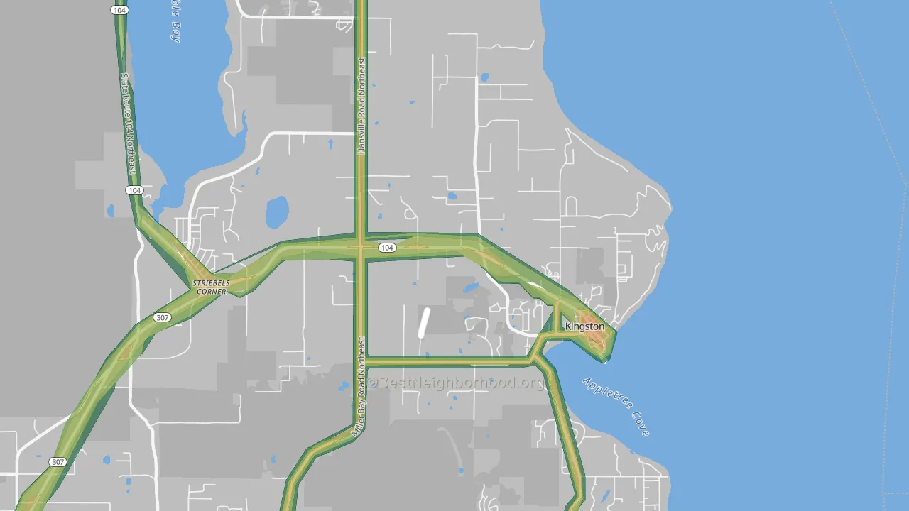 98346, WA Map of Noise Levels in 98346