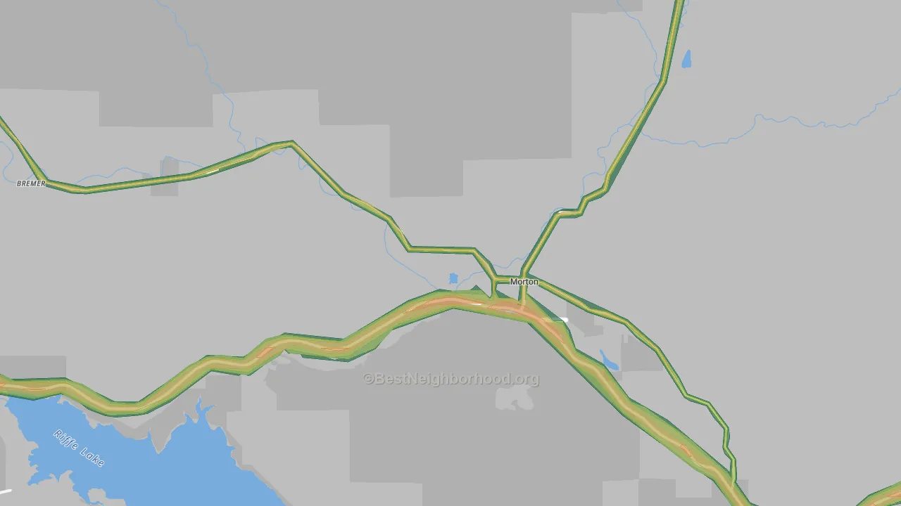 98356, WA Map of Noise Levels in 98356