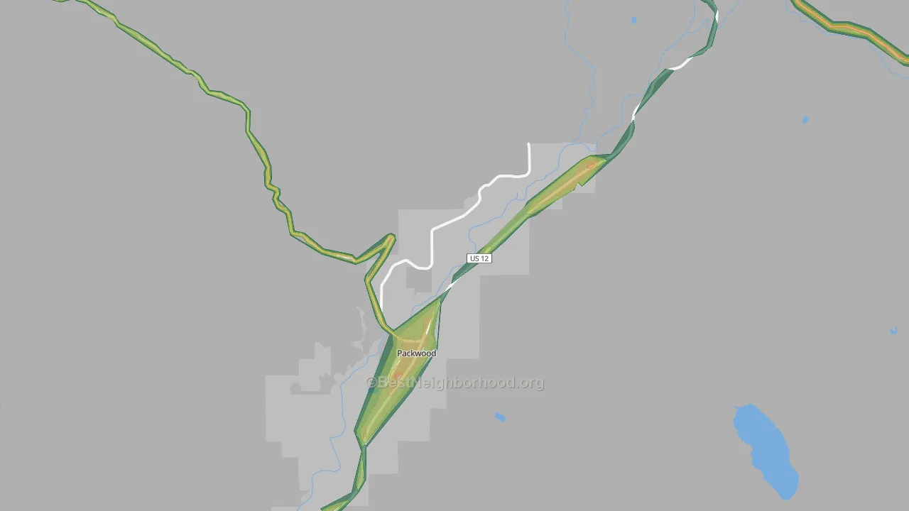 98361, WA Map of Noise Levels in 98361