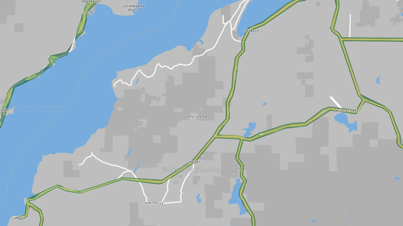 98380, WA Map of Noise Levels in 98380