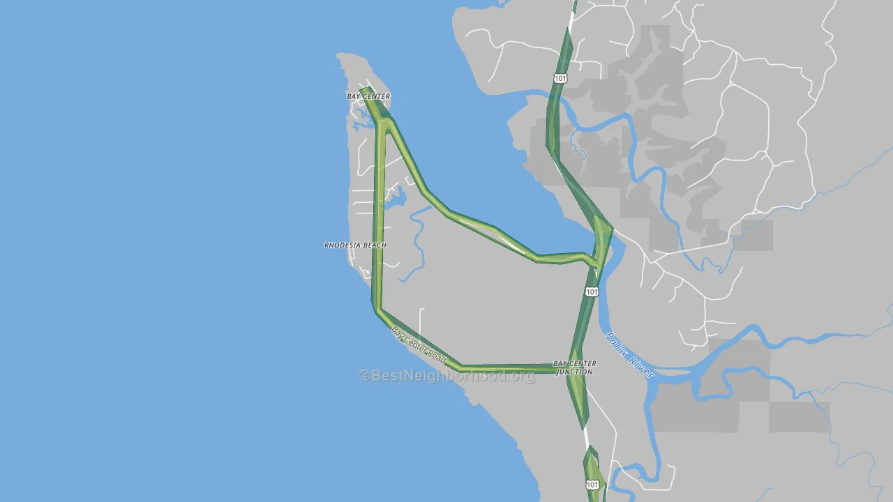 98527, WA Map of Noise Levels in 98527