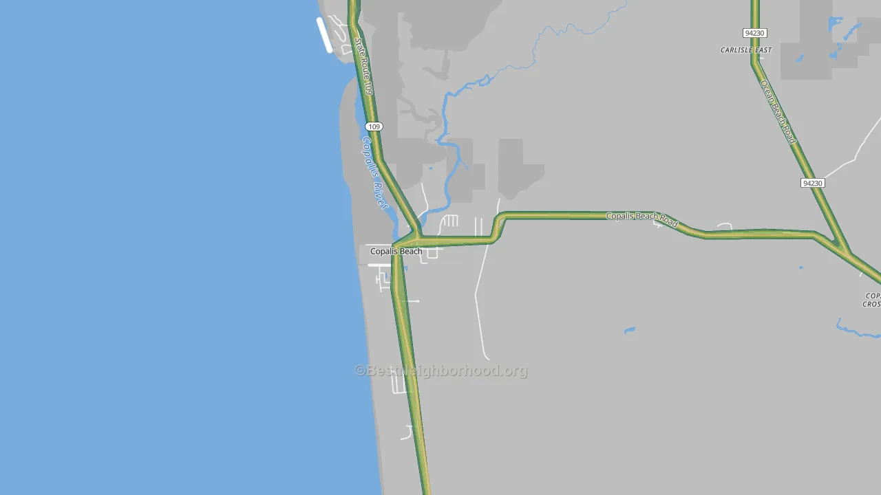 98535, WA Map of Noise Levels in 98535