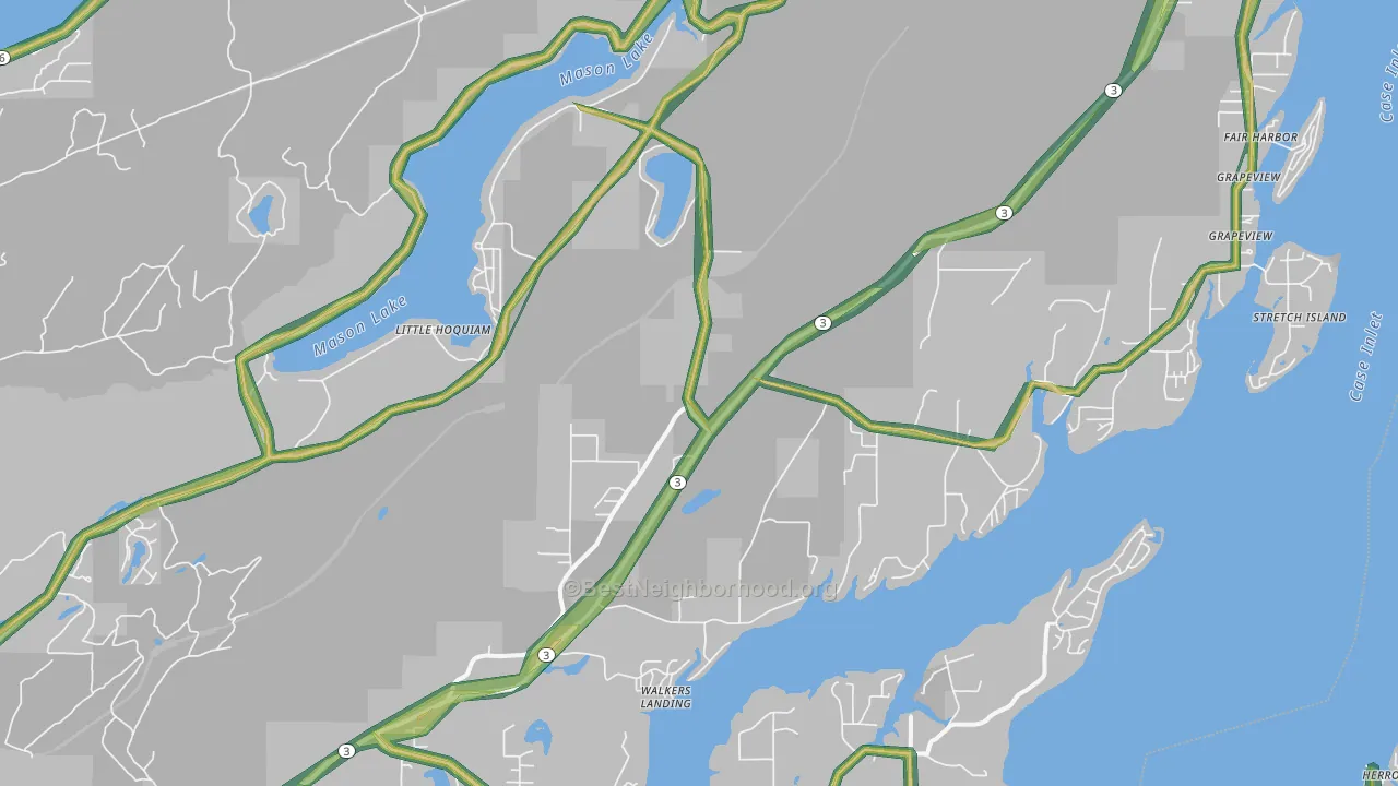 98546, WA Map of Noise Levels in 98546