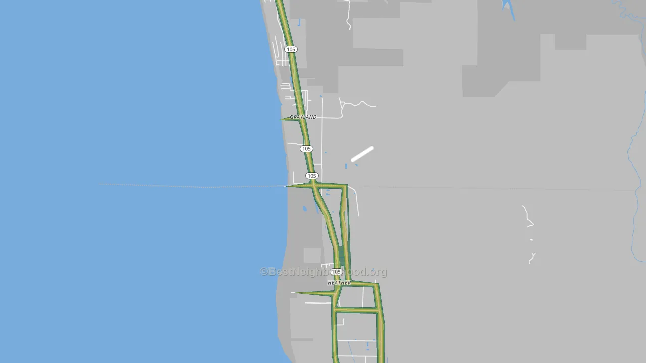 98547, WA Map of Noise Levels in 98547