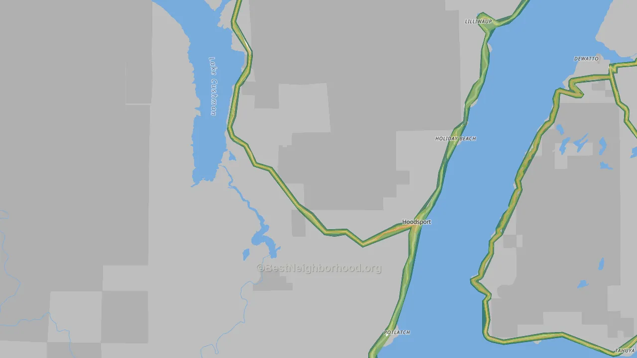 98548, WA Map of Noise Levels in 98548