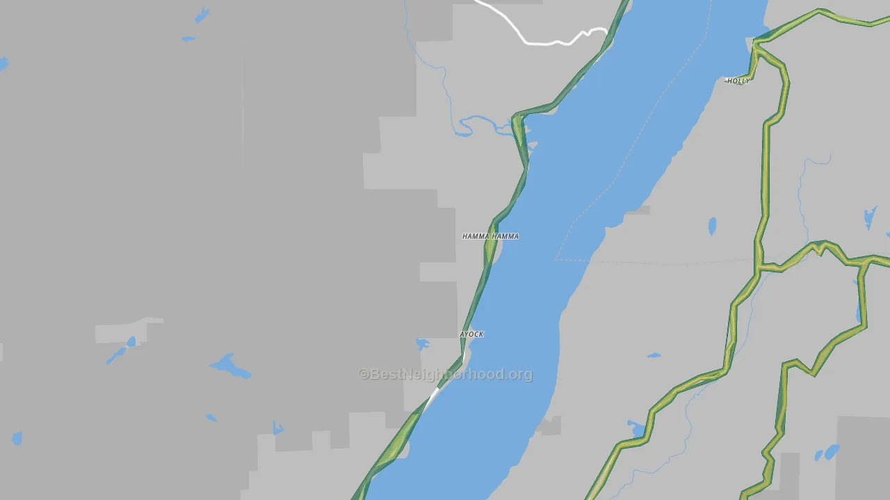 98555, WA Map of Noise Levels in 98555