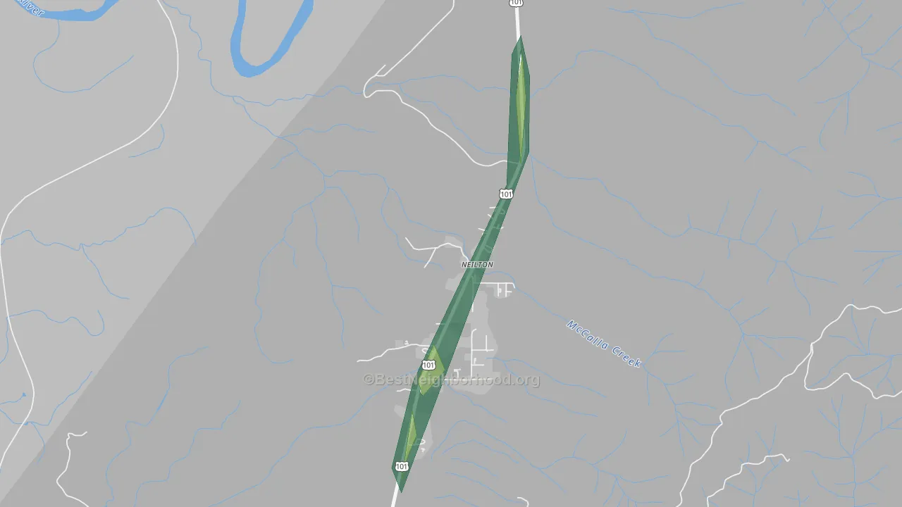 98566, WA Map of Noise Levels in 98566