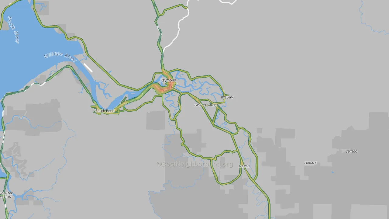 98577, WA Map of Noise Levels in 98577