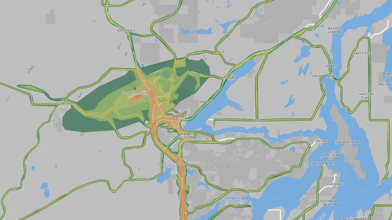98584, WA Map of Noise Levels in 98584