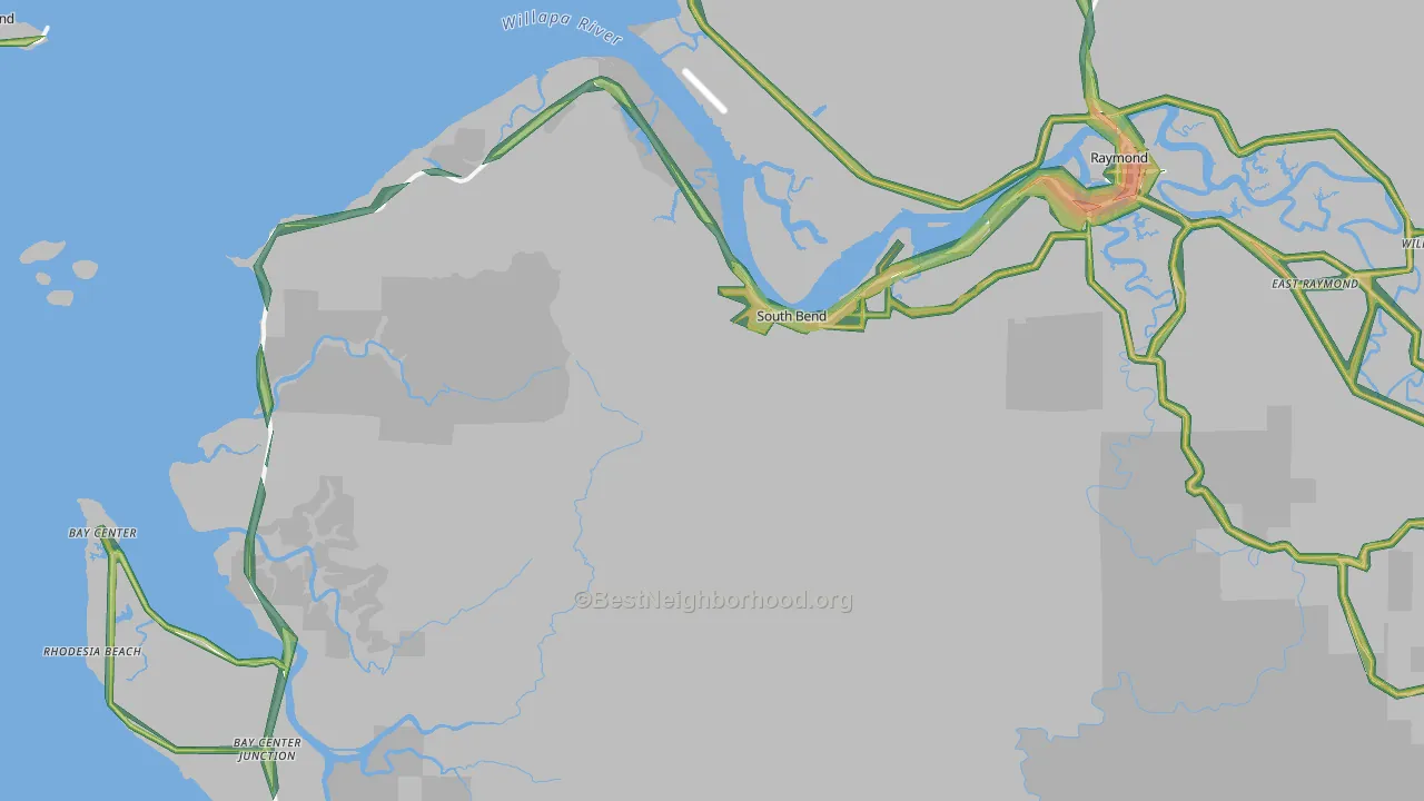 98586, WA Map of Noise Levels in 98586