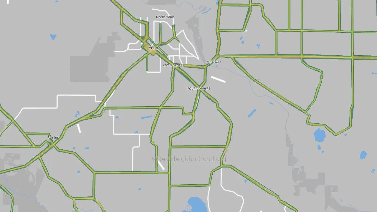 98597, WA Map of Noise Levels in 98597