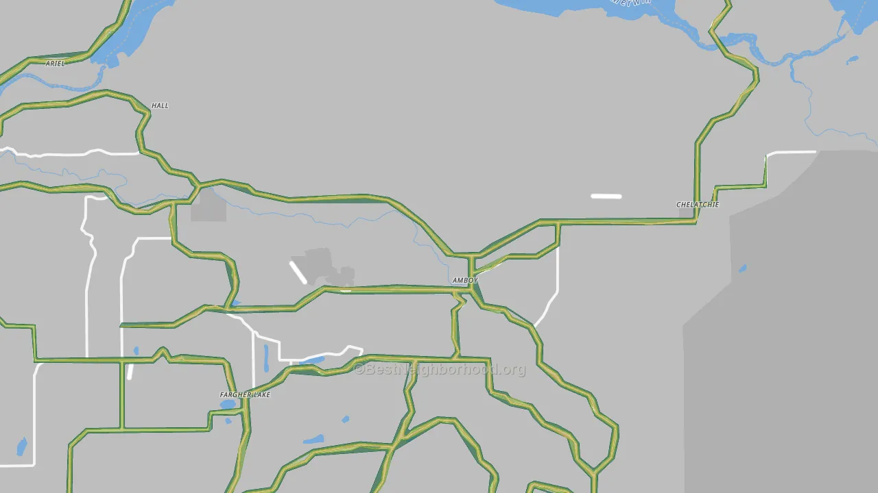 98601, WA Map of Noise Levels in 98601