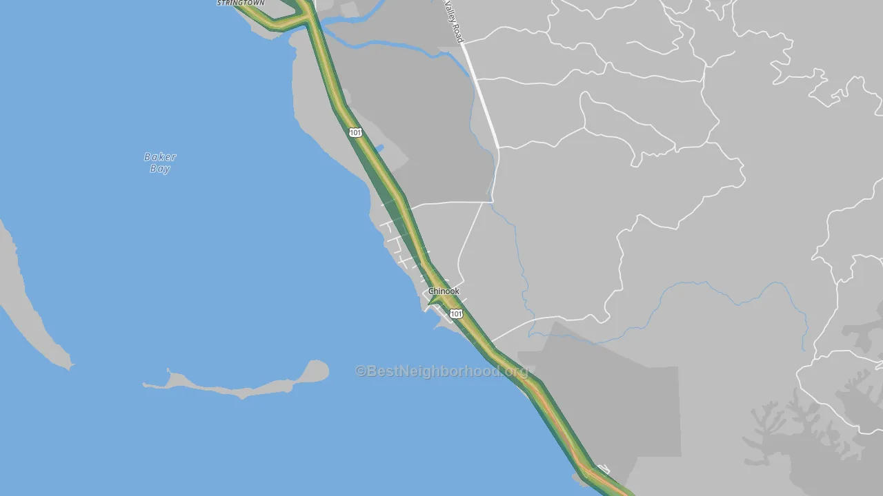98614, WA Map of Noise Levels in 98614