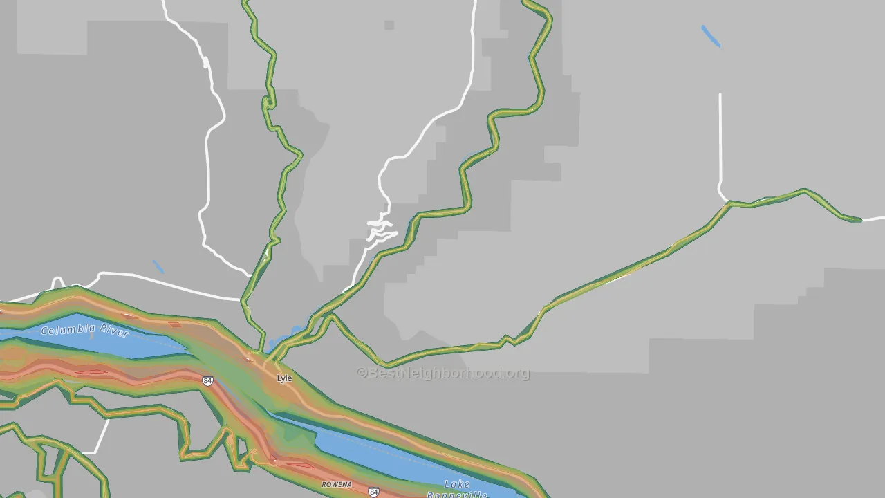 98635, WA Map of Noise Levels in 98635