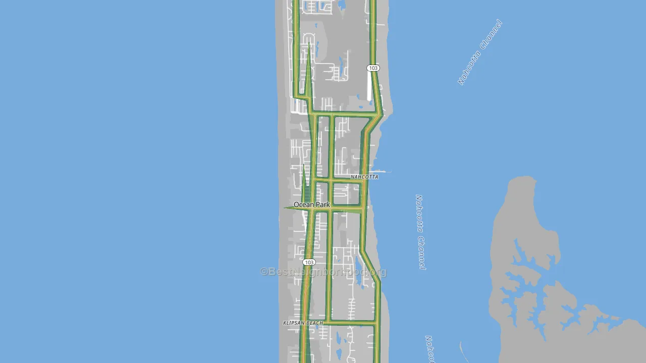 98640, WA Map of Noise Levels in 98640