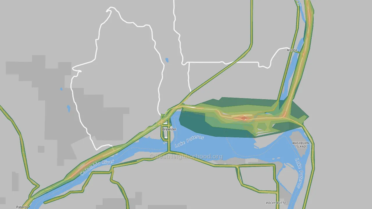 98812, WA Map of Noise Levels in 98812