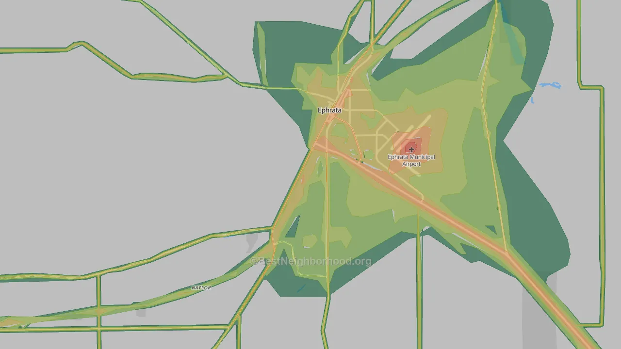 98823, WA Map of Noise Levels in 98823