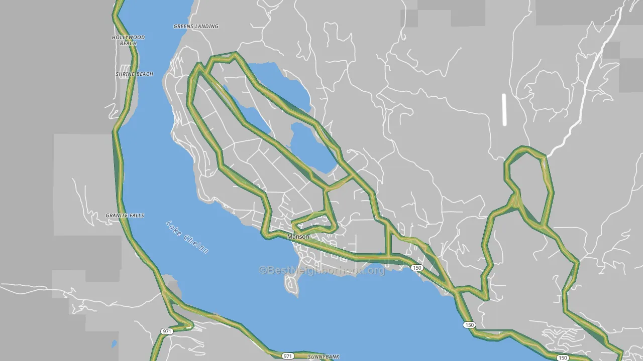 98831, WA Map of Noise Levels in 98831