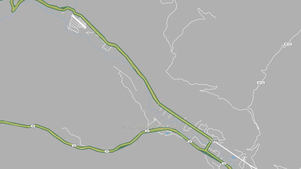 98833, WA Map of Noise Levels in 98833