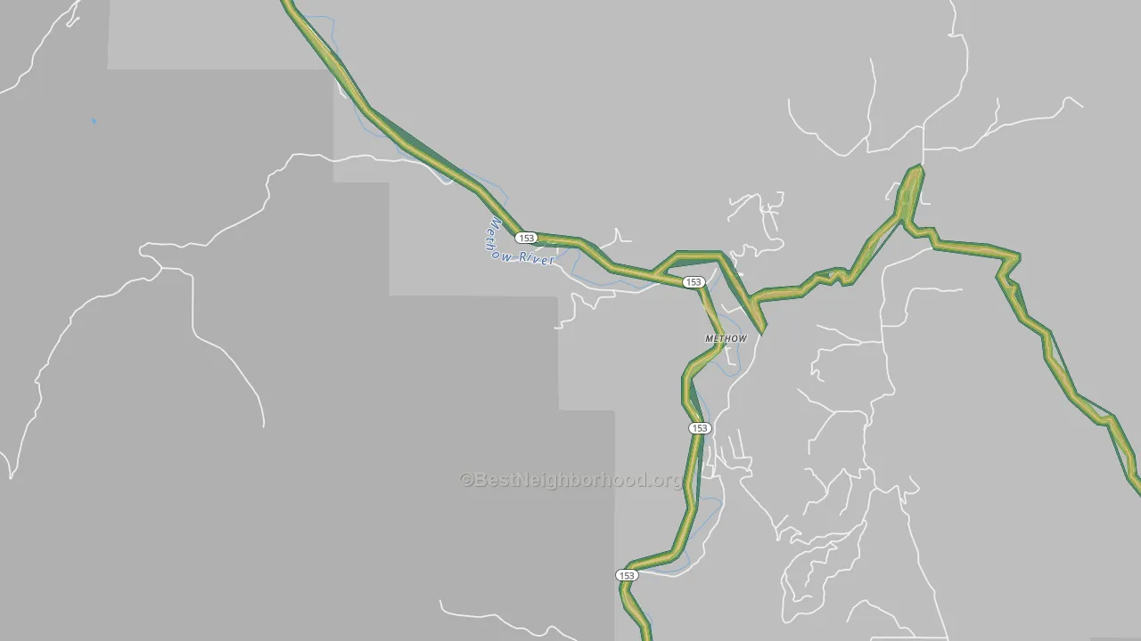 98834, WA Map of Noise Levels in 98834
