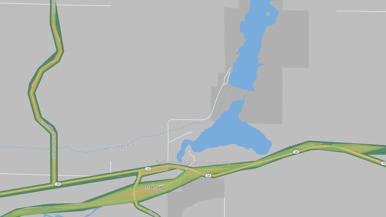 98853, WA Map of Noise Levels in 98853