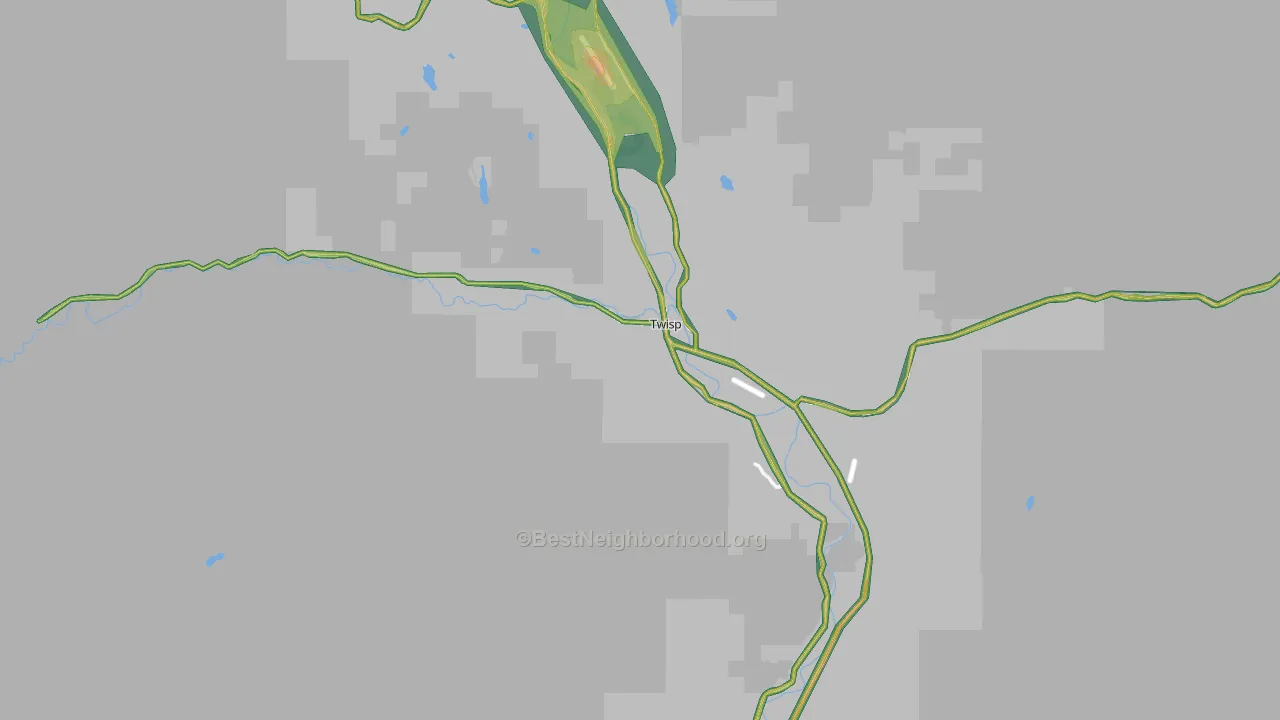 98856, WA Map of Noise Levels in 98856