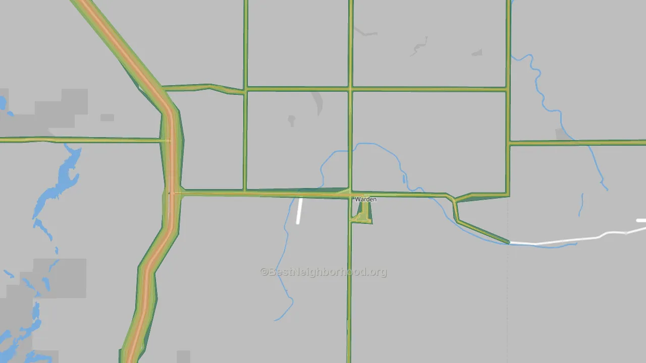 98857, WA Map of Noise Levels in 98857