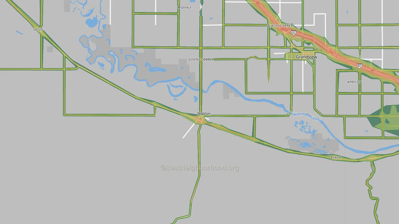 98935, WA Map of Noise Levels in 98935