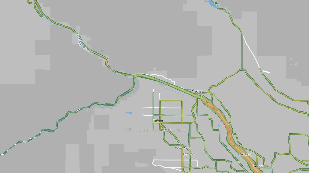 98937, WA Map of Noise Levels in 98937
