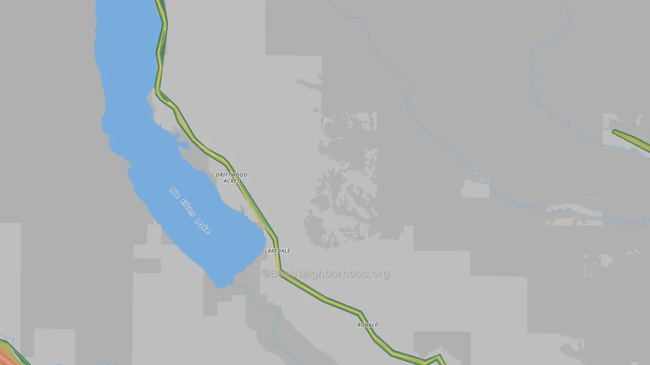 98940, WA Map of Noise Levels in 98940