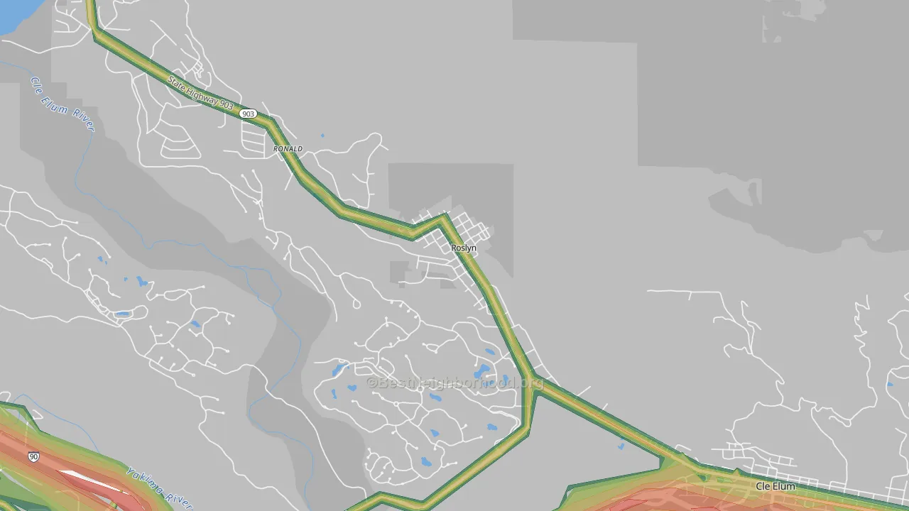 98941, WA Map of Noise Levels in 98941