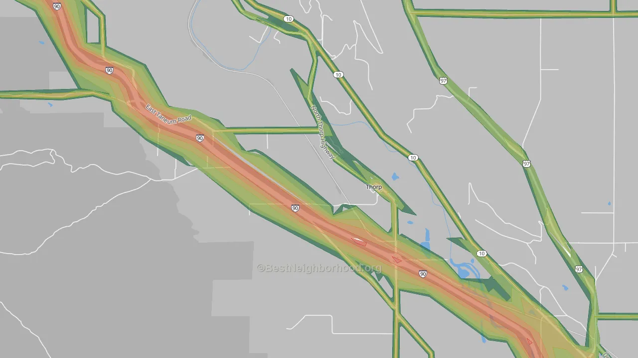 98946, WA Map of Noise Levels in 98946