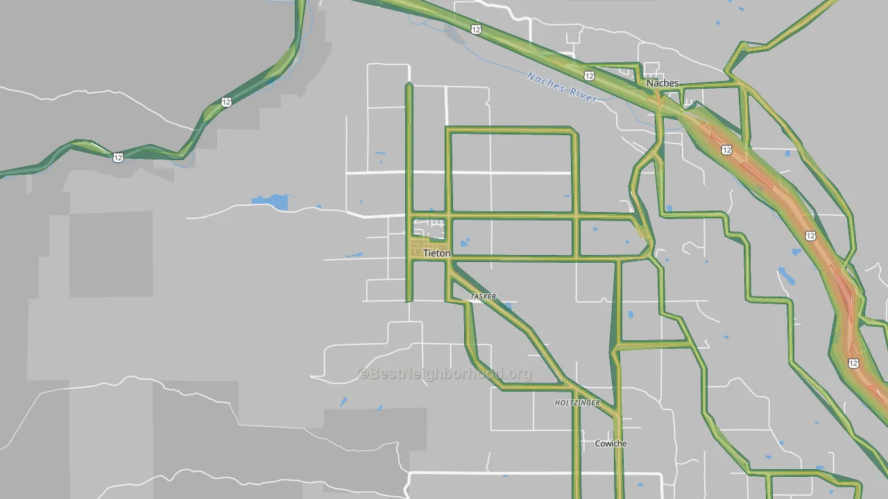 98947, WA Map of Noise Levels in 98947