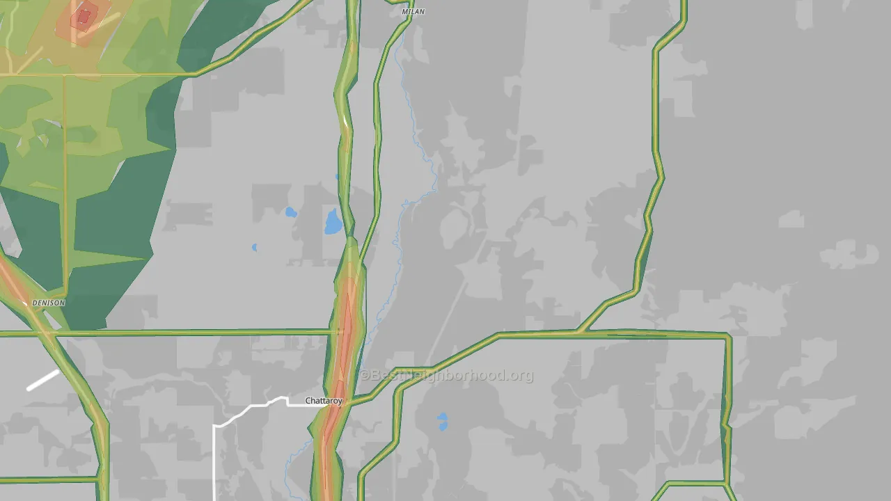 99003, WA Map of Noise Levels in 99003