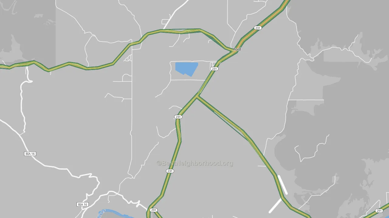 99013, WA Map of Noise Levels in 99013