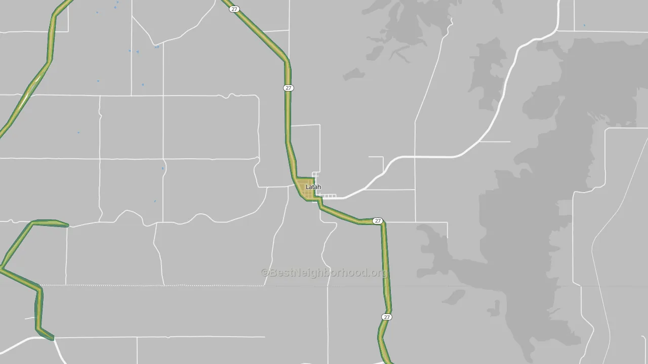 99018, WA Map of Noise Levels in 99018
