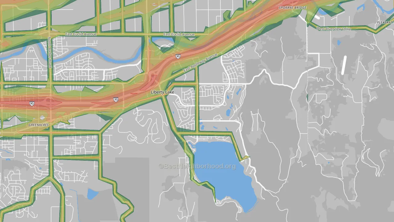 99019, WA Map of Noise Levels in 99019
