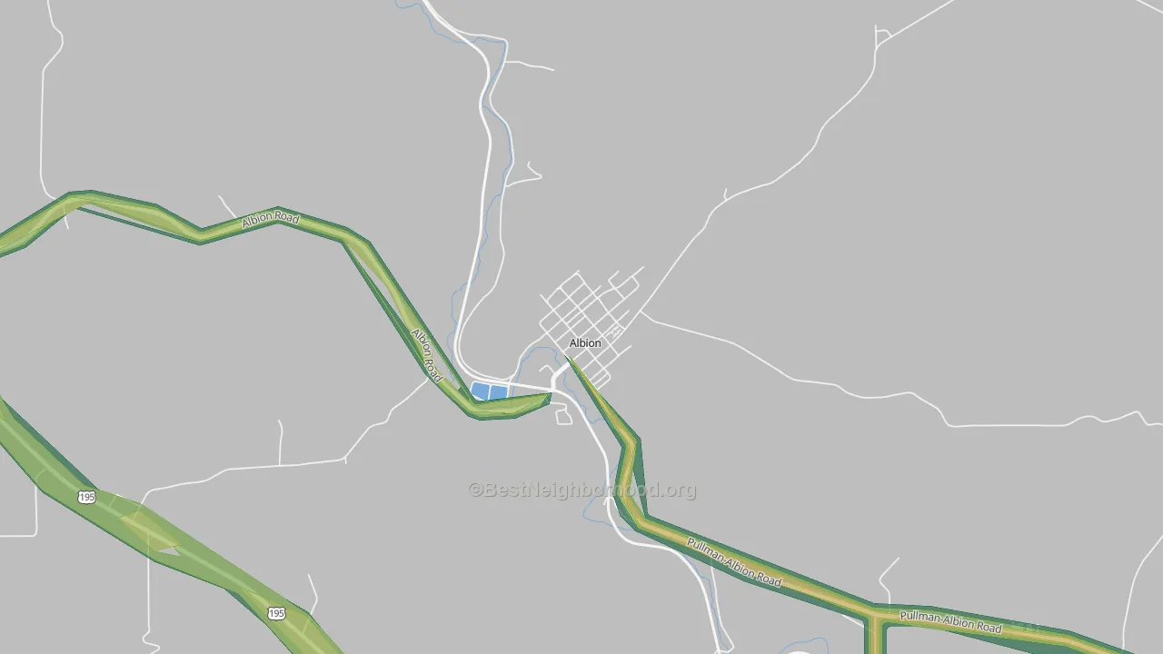 99102, WA Map of Noise Levels in 99102