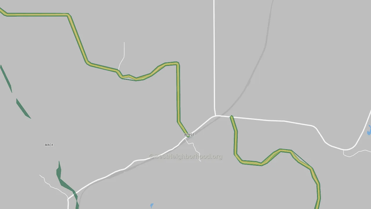 99105, WA Map of Noise Levels in 99105