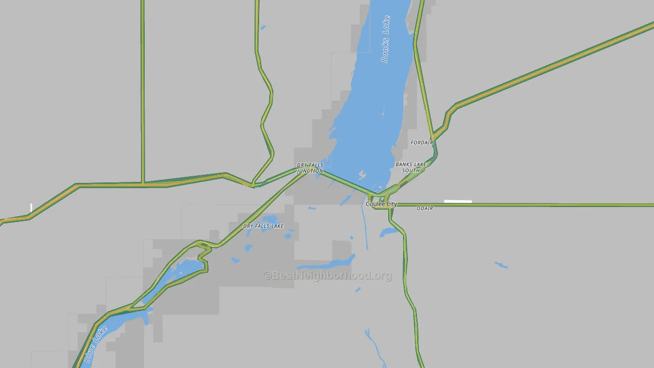 99115, WA Map of Noise Levels in 99115
