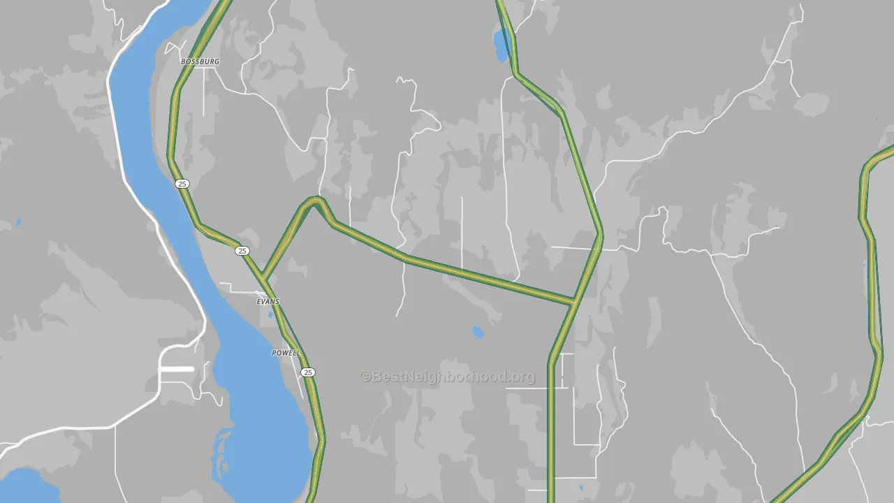 99126, WA Map of Noise Levels in 99126