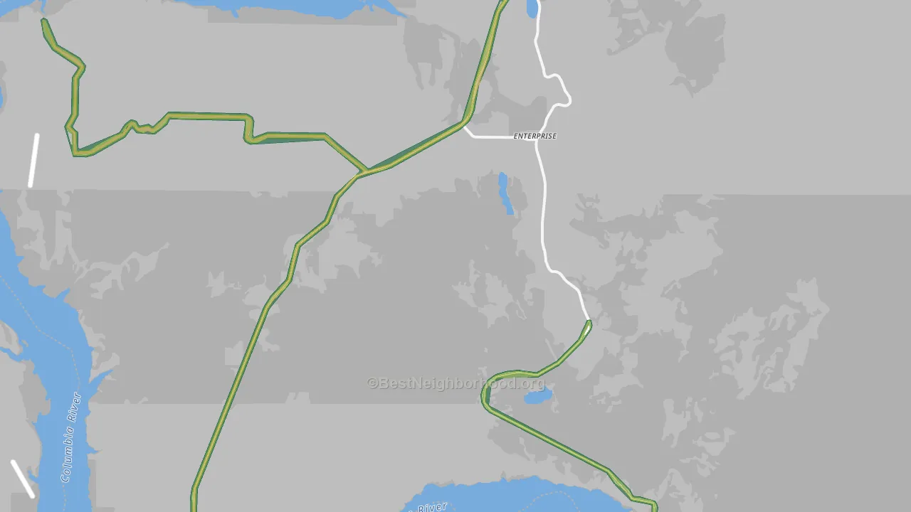99129, WA Map of Noise Levels in 99129