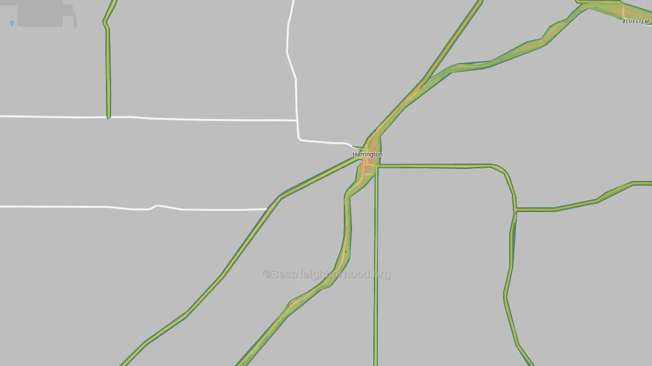 99134, WA Map of Noise Levels in 99134